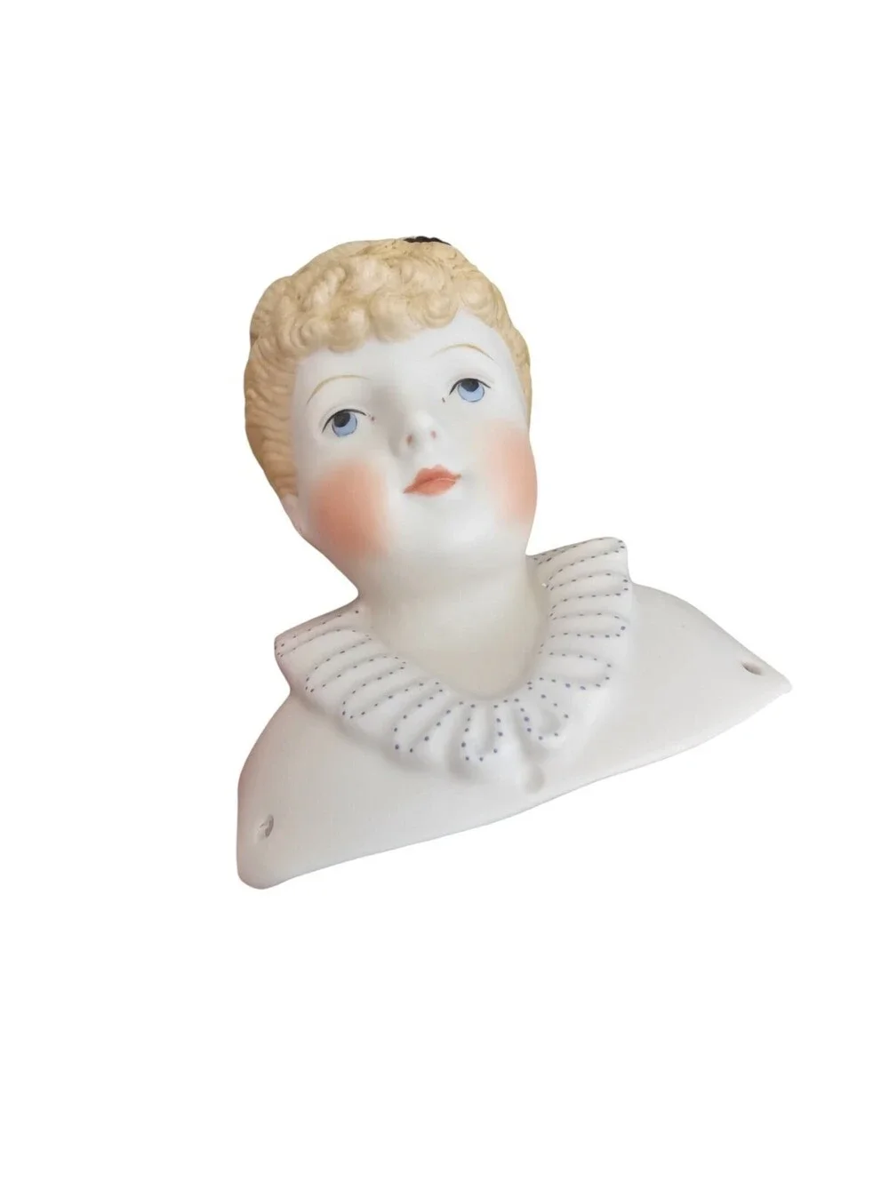 Vintage Hand Painted Bisque Doll Bust Head Intricate Victorian Woman Elizabeth